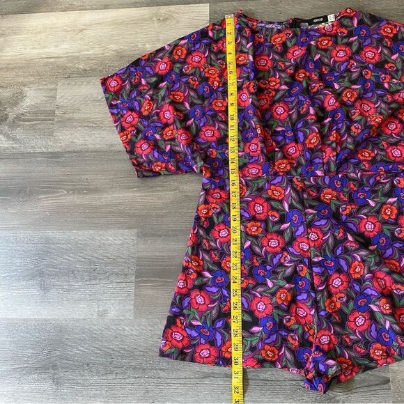 ASOS Romper Floral Red Purple Party Feminine Boho Size 6 - Picture 9 of 12